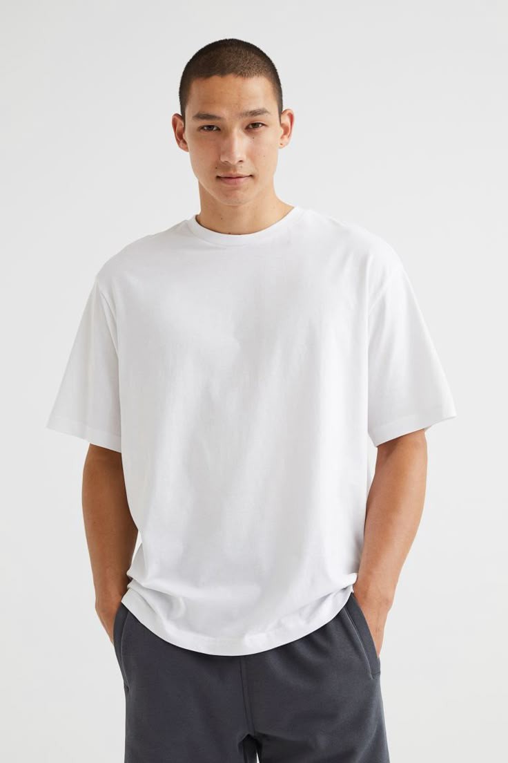 Minimalist White Drop Shoulder T-Shirt β Unisex Streetwear