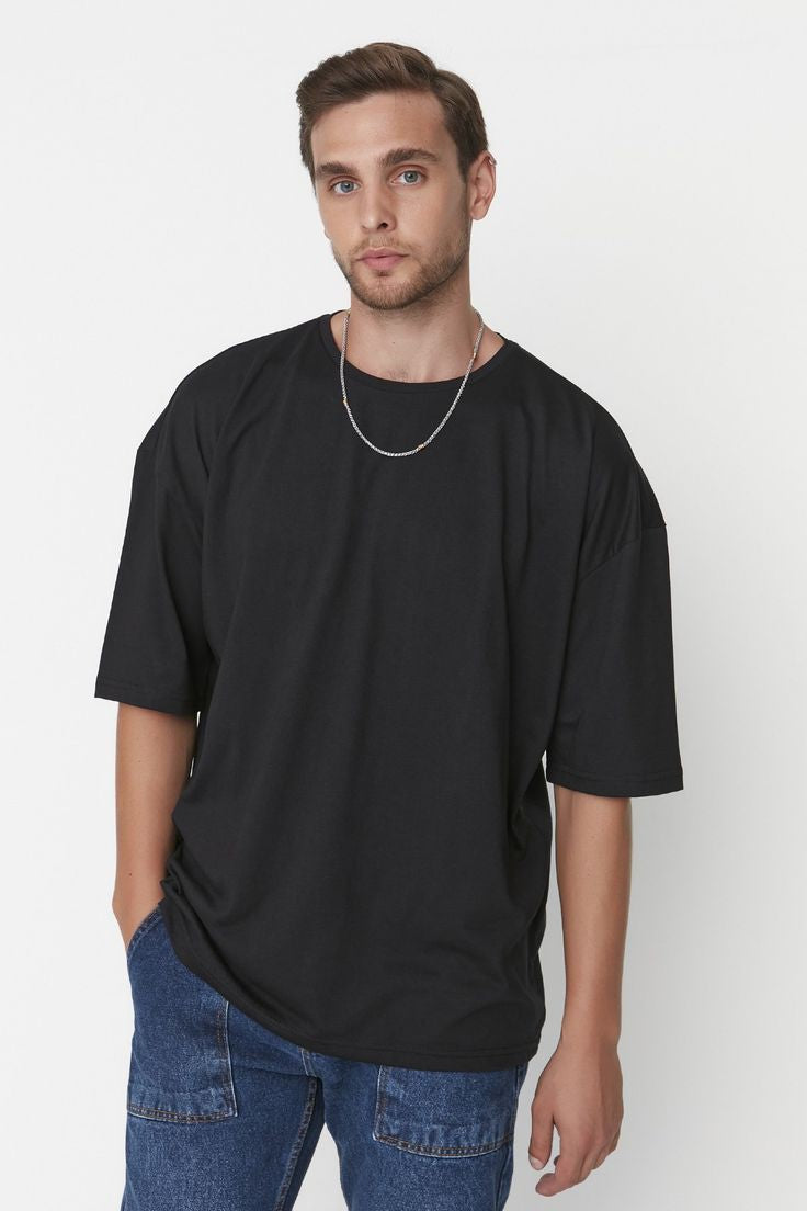 Minimalist Black Drop Shoulder T-Shirt β Unisex Streetwear