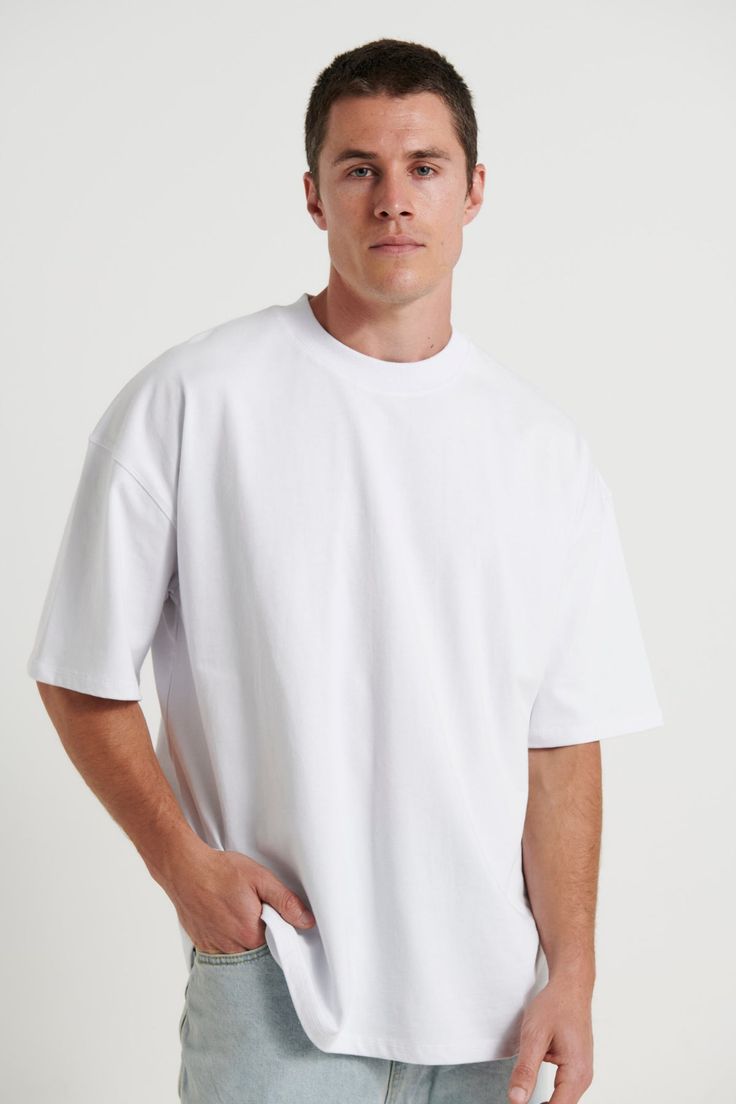 Minimalist White Drop Shoulder T-Shirt β Unisex Streetwear