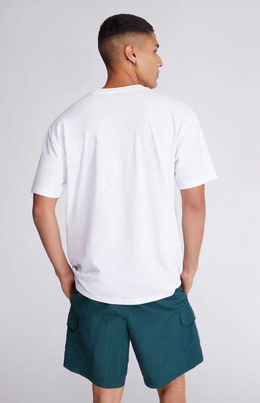 Minimalist White Drop Shoulder T-Shirt – Unisex Streetwear