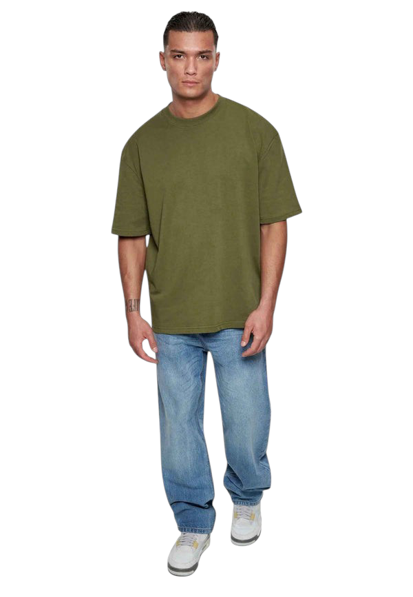 Minimalist Olive Drop Shoulder T-Shirt β Unisex Streetwear