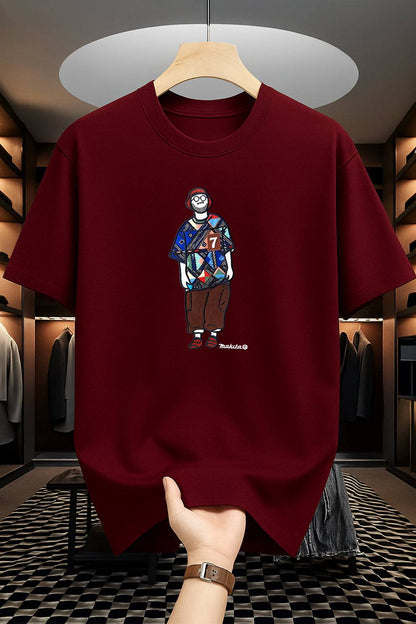 Drop Shoulder Print T-Shirt - Makuta