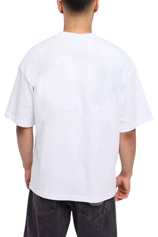 Minimalist White Drop Shoulder T-Shirt – Unisex Streetwear