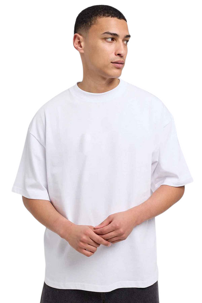 Minimalist White Drop Shoulder T-Shirt – Unisex Streetwear